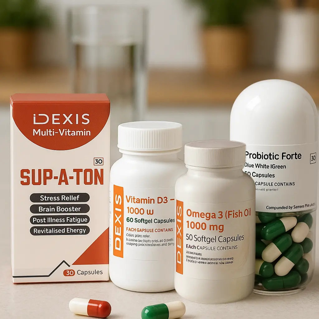 [SUOMD3PRO] Sup-A-Ton Multivitamin + Omega 3 1000mg + Vitamine D3 + Probiotic Forte