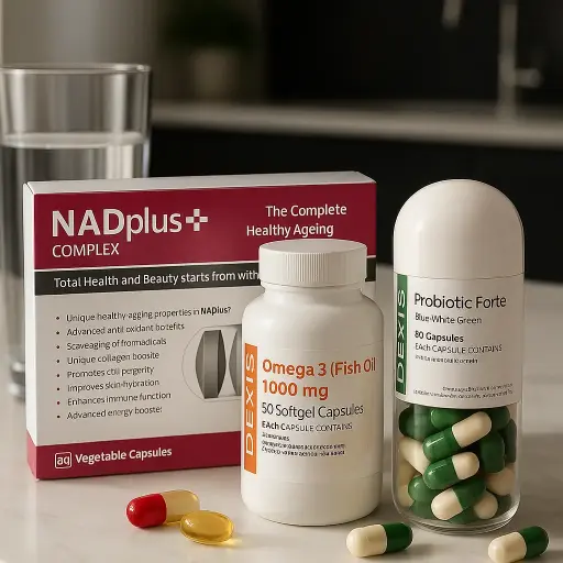 [NAOM3] NADplus+ Complex & Omega 3 Gel Caps & Probiotic Forte